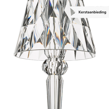 LuxeCrystal Premium LED Bordslampa | Trådlös | Dimbara Kristallbelysning | Stämningsljus & Dekoration | Veska