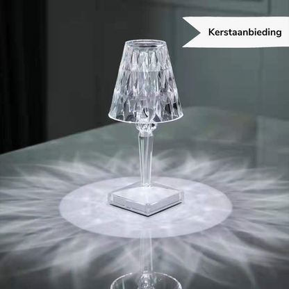 LuxeCrystal Premium LED Bordslampa | Trådlös | Dimbara Kristallbelysning | Stämningsljus & Dekoration | Veska