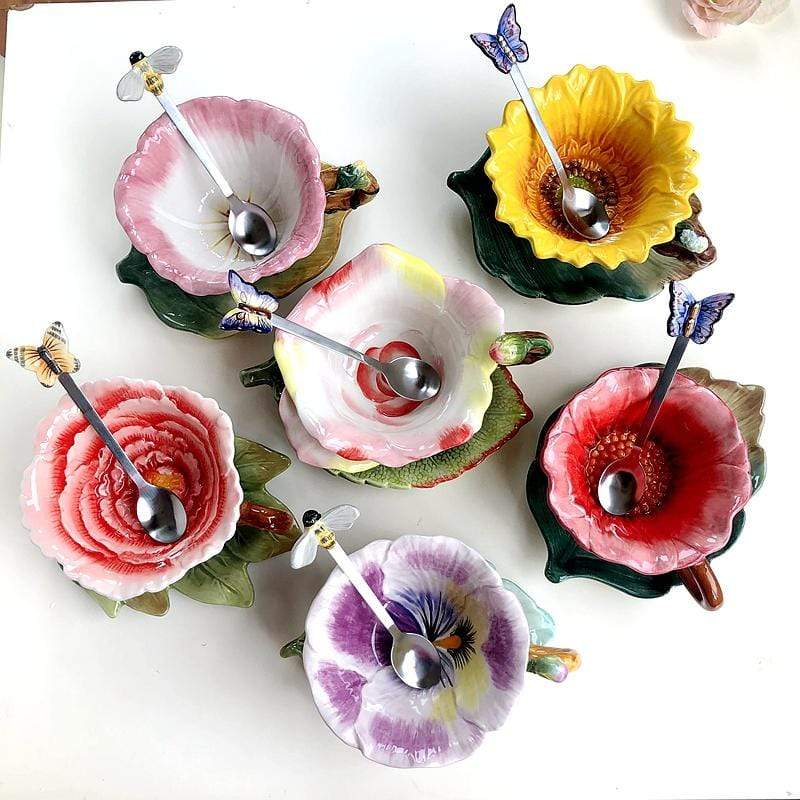 Lyxig Blomma Kopp | Veska