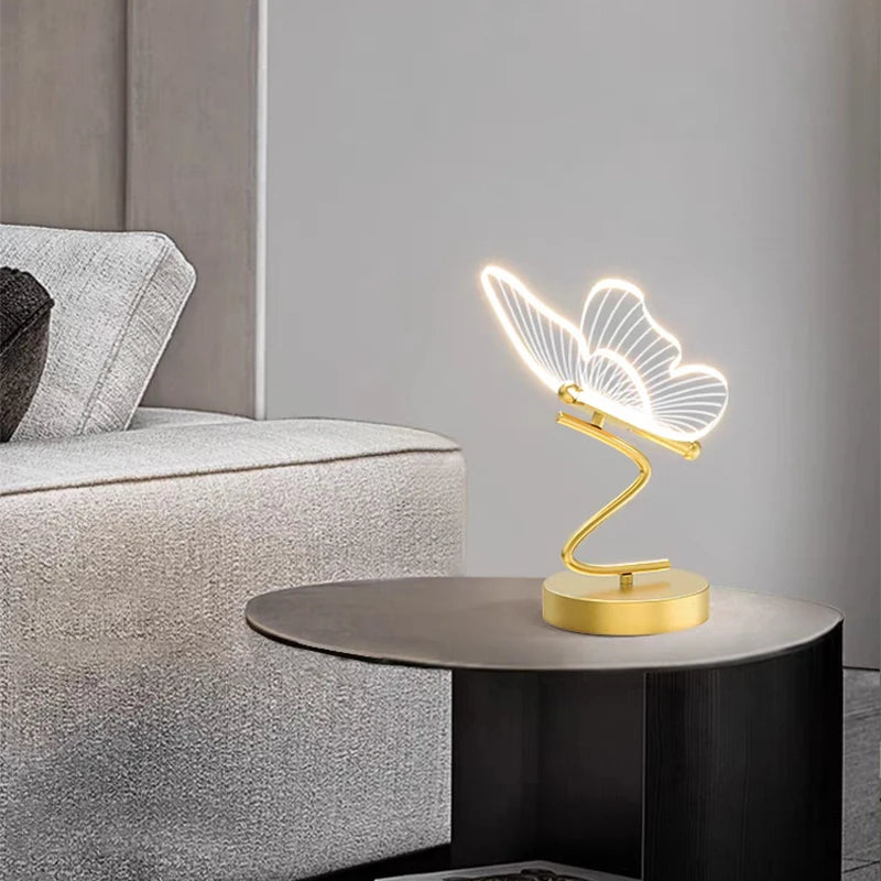 Lyxig Fjäril Bordsbelysning – Elegant LED Stämningsbelysning för Hemmet & Kontoret | Veska