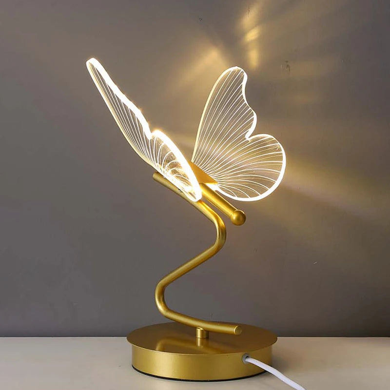 Lyxig Fjäril Bordsbelysning – Elegant LED Stämningsbelysning för Hemmet & Kontoret | Veska