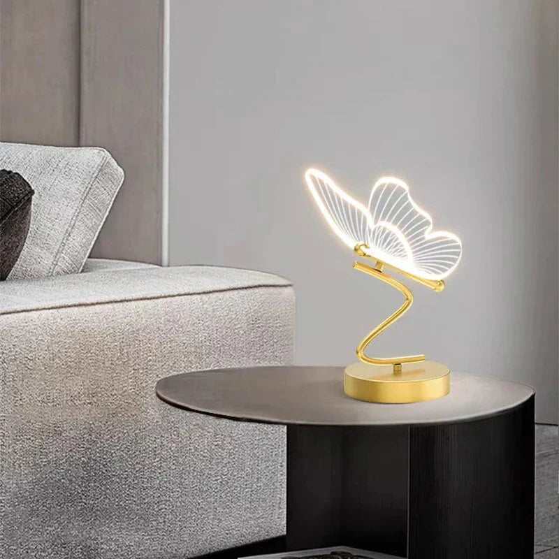 Lyxig fjäril LED bordslampa - ButterflyLuxe | Veska