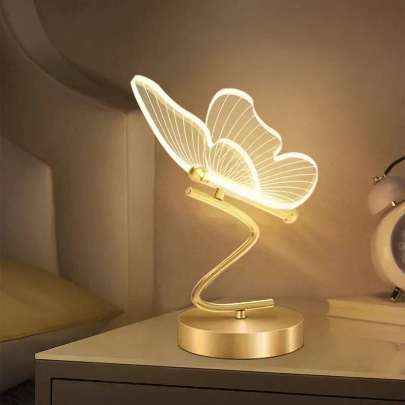 Lyxig fjäril LED bordslampa - ButterflyLuxe | Veska