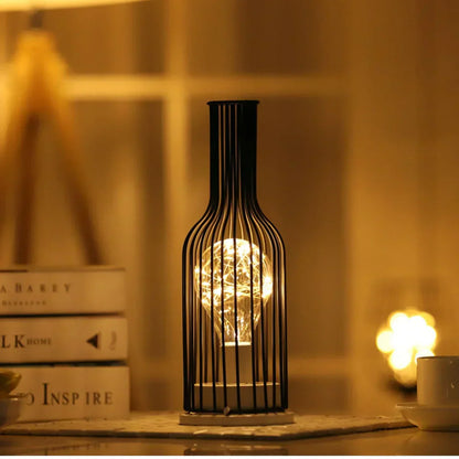 Lyxig Justerbar Bordsbelysning - EleganceGlow | Veska Vinflaska
