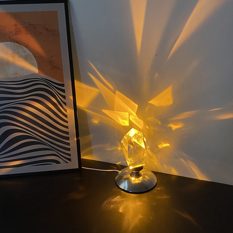 Lyxig Kristallsten Atmosfärslampa | Veska