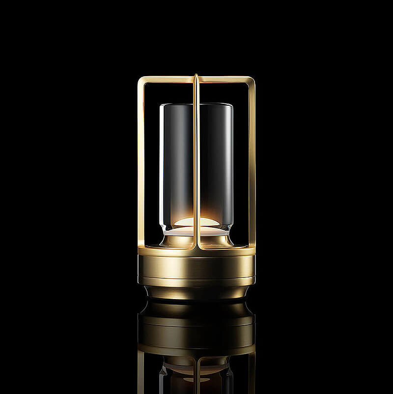 Lyxig och Elegant Trådlös Bordslampa | AuraLux | Veska Guld