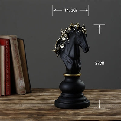 Lyxig schackstaty heminredning | Veska Riddare 27cm