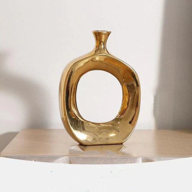 Lyxig Vas | Veska Stor - 33cm x 24cm x 5cm Guldpläterad