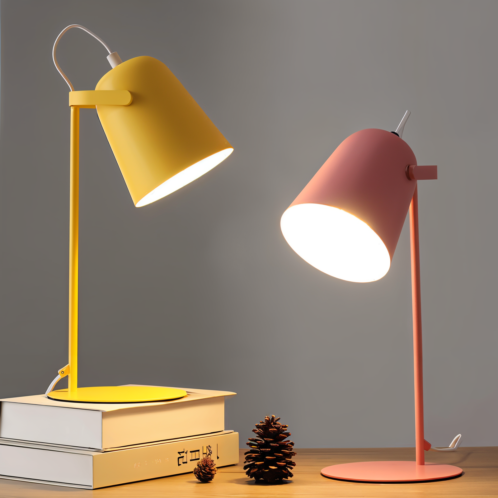 Macaron Bordsbelysning - Nordisk Gul Skrivbordslampa - Justerbar Lampa | Veska