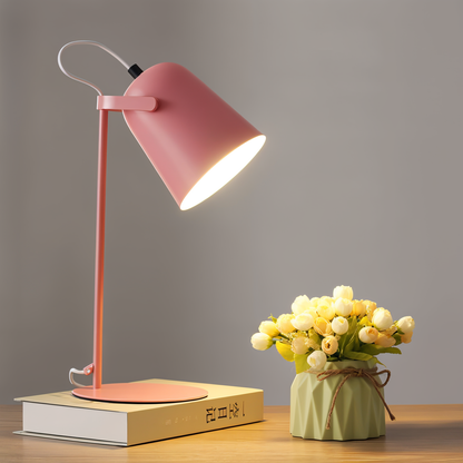 Macaron Skrivbordslampa – Nordisk Gul Justerbar Bordslampa för Läsning & Studier | Veska Ros