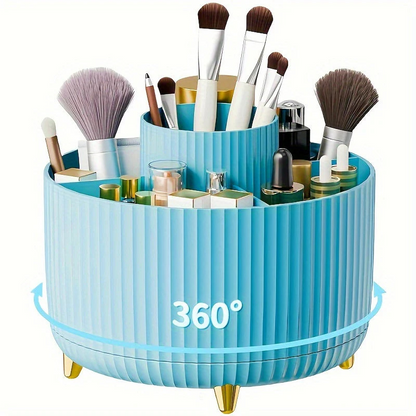 Makeup Organizer | 360° Rotating Storage Shelf for the Sink | Veska Ljusblå