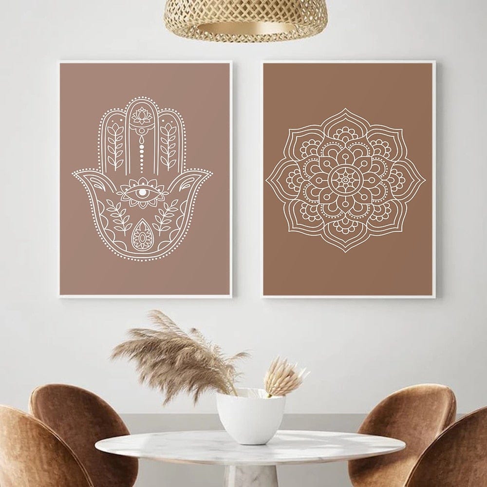 Mandala Buddha Lotus Canvas Affischer | Veska