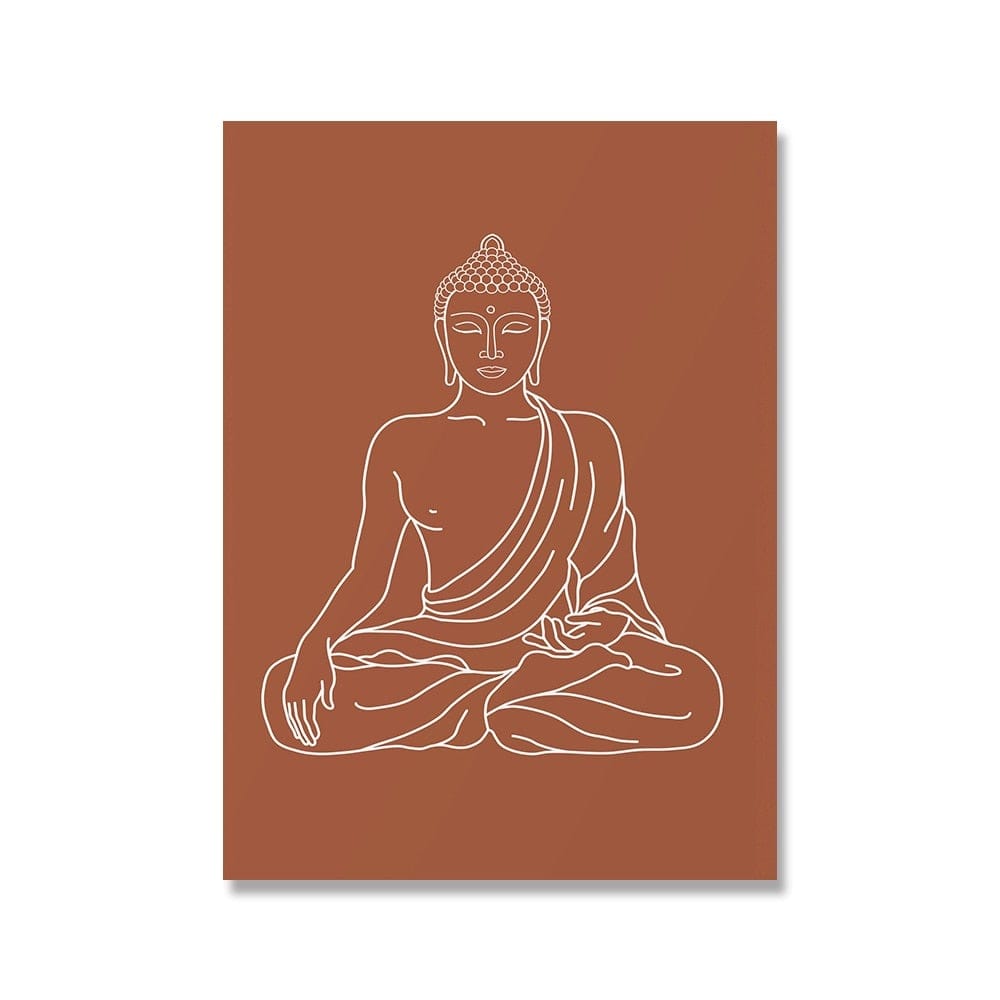Mandala Buddha Lotus Canvas Affischer | Veska Buddha