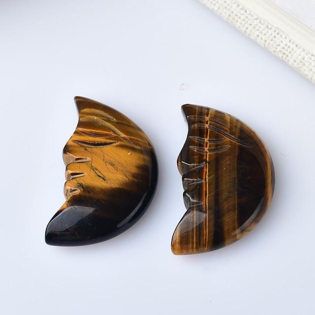 Måne Ansikte Naturliga Kristaller | Veska Tiger eye
