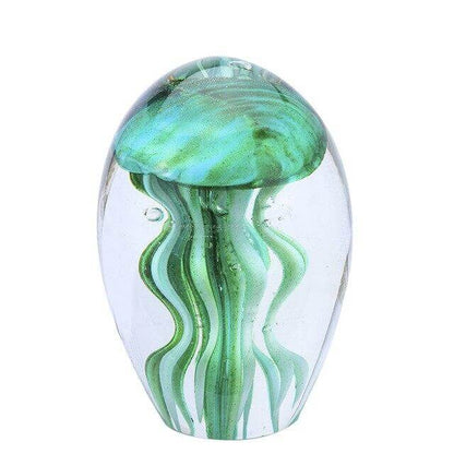 Manet Hand Blown Glass Art Samlarobjekt | Veska Grön