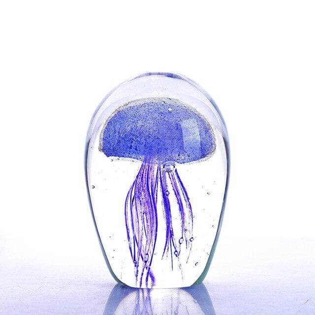 Manet Hand Blown Glass Art Samlarobjekt | Veska Ljus lila