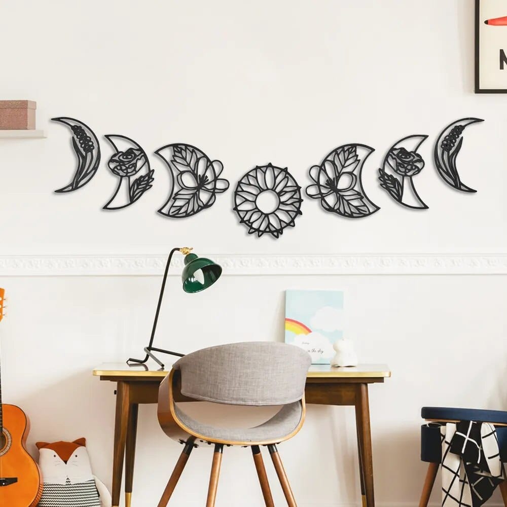 Månfase Boho Väggdekor 7 delar | Veska