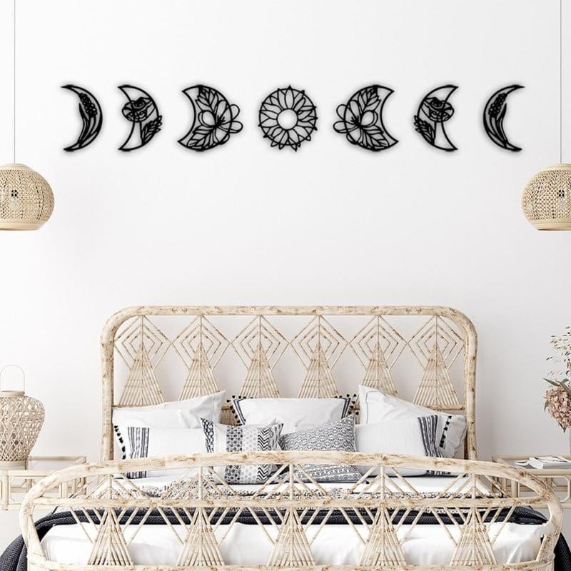Månfase Boho Väggdekor 7 delar | Veska