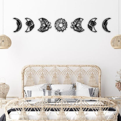 Månfase Boho Väggdekor 7 delar | Veska