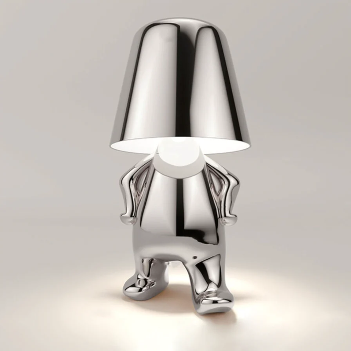 Manlamp - Konstfull modern LED-bordslampa | Veska Silver Ställning