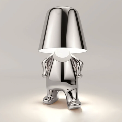 Manlamp - Konstfull modern LED-bordslampa | Veska Silver Ställning