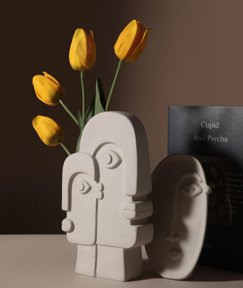 Mänskliga ansikte blomkrukor | Veska