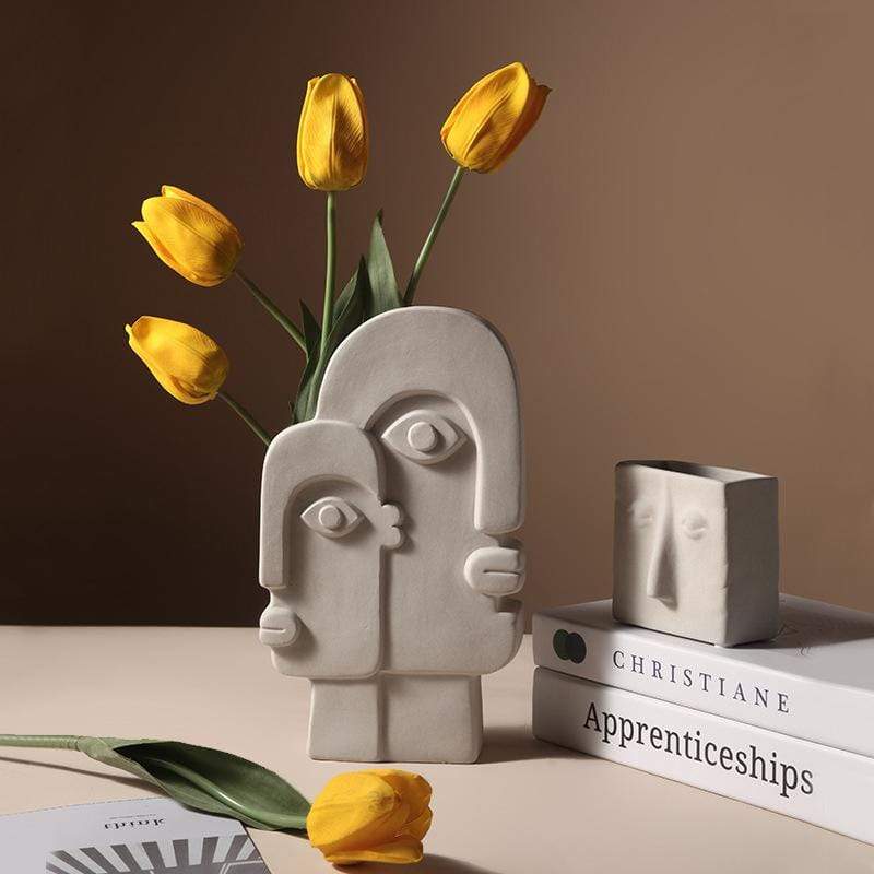 Mänskliga ansikte blomkrukor | Veska