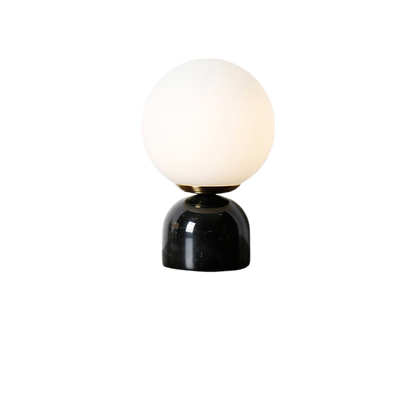Marnor | Marmorbordslampa med Glasnyans – Skandinavisk Minimalistisk Design | Veska Svart Marmor