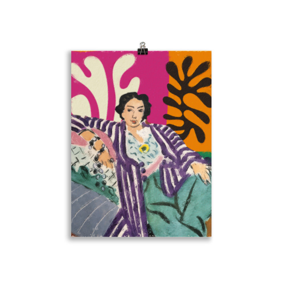 Matisse - Kvinna i en lila kappa | Veska 30×40 cm