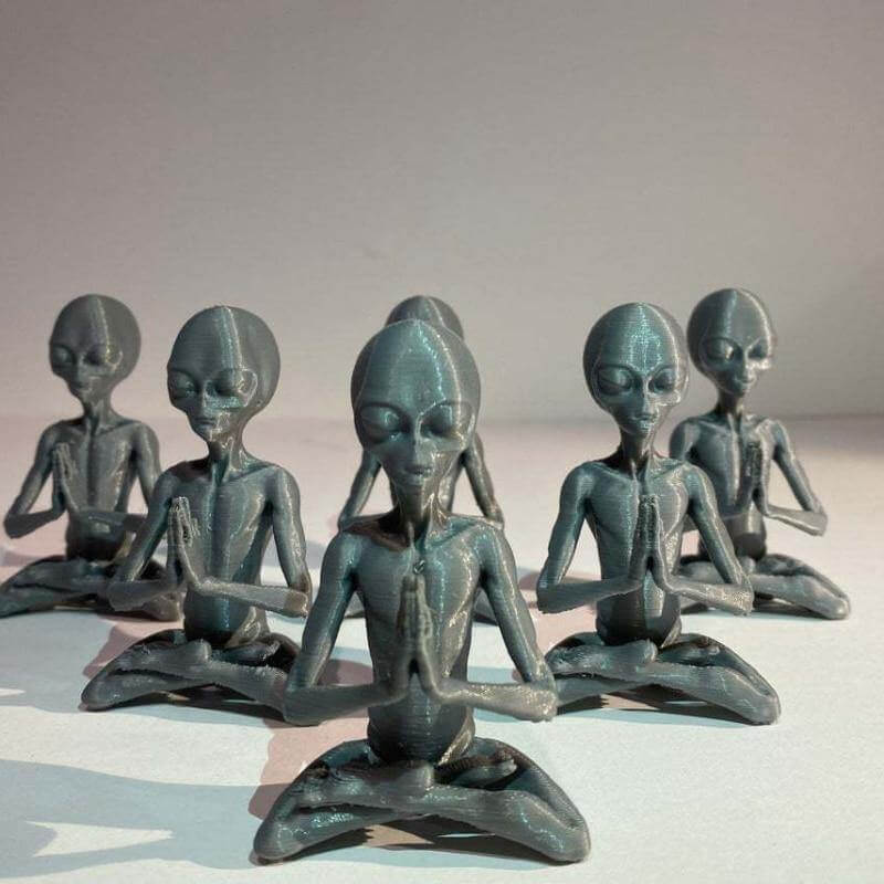 Meditating Alien Resin Trädgård Hem Dekor | Veska