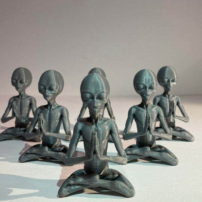Meditating Alien Resin Trädgård Hem Dekor | Veska