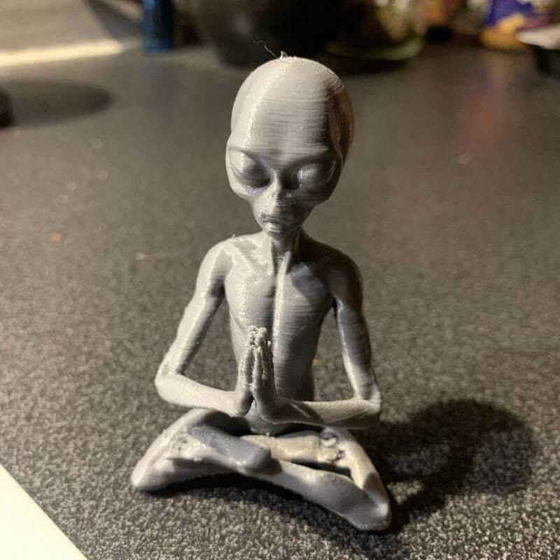 Meditating Alien Resin Trädgård Hem Dekor | Veska