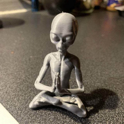 Meditating Alien Resin Trädgård Hem Dekor | Veska