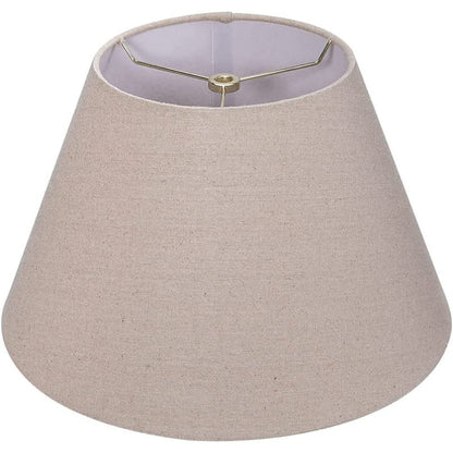 Medium lampskärm, fat tyg lampskärm för bordslampa och golvlampa, 7x13x7.8 tum, naturligt ventilerad linne, handgjord, spindel (vit) | Veska Brun