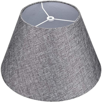 Medium lampskärm, fat tyg lampskärm för bordslampa och golvlampa, 7x13x7.8 tum, naturligt ventilerad linne, handgjord, spindel (vit) | Veska Grå Brun