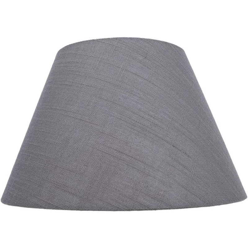 Medium lampskärm, fat tyg lampskärm för bordslampa och golvlampa, 7x13x7.8 tum, naturligt ventilerad linne, handgjord, spindel (vit) | Veska Ljusgrå