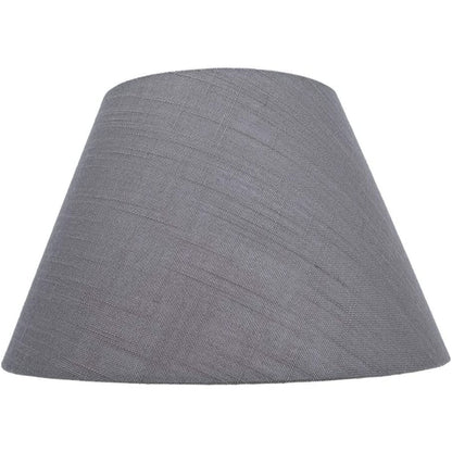 Medium lampskärm, fat tyg lampskärm för bordslampa och golvlampa, 7x13x7.8 tum, naturligt ventilerad linne, handgjord, spindel (vit) | Veska Ljusgrå