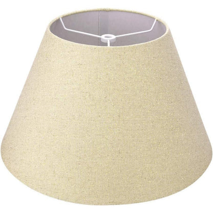 Medium lampskärm, fat tyg lampskärm för bordslampa och golvlampa, 7x13x7.8 tum, naturligt ventilerad linne, handgjord, spindel (vit) | Veska Ljusgul med gyllene prickar