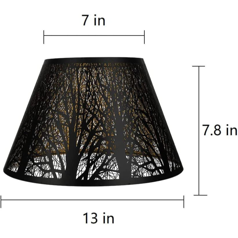 Medium lampskärm, fat tyg lampskärm för bordslampa och golvlampa, 7x13x7.8 tum, naturligt ventilerad linne, handgjord, spindel (vit) | Veska