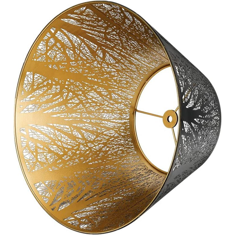 Medium lampskärm, fat tyg lampskärm för bordslampa och golvlampa, 7x13x7.8 tum, naturligt ventilerad linne, handgjord, spindel (vit) | Veska