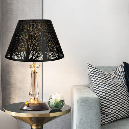 Medium lampskärm, fat tyg lampskärm för bordslampa och golvlampa, 7x13x7.8 tum, naturligt ventilerad linne, handgjord, spindel (vit) | Veska