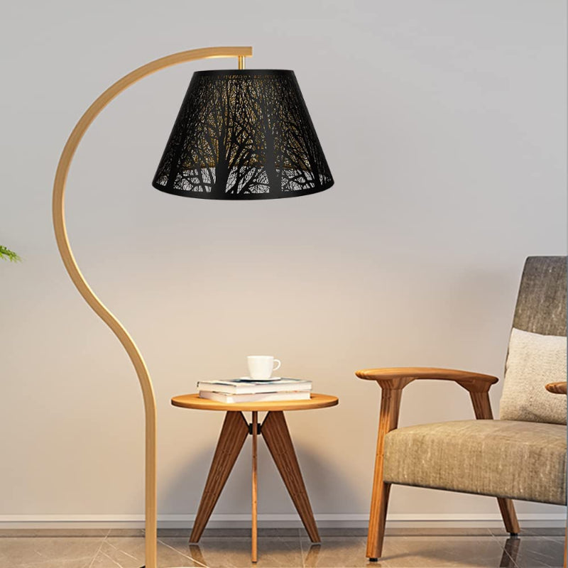 Medium lampskärm, fat tyg lampskärm för bordslampa och golvlampa, 7x13x7.8 tum, naturligt ventilerad linne, handgjord, spindel (vit) | Veska