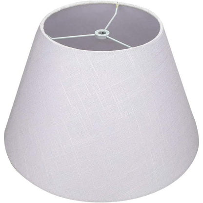 Medium lampskärm, fat tyg lampskärm för bordslampa och golvlampa, 7x13x7.8 tum, naturligt ventilerad linne, handgjord, spindel (vit) | Veska Vit