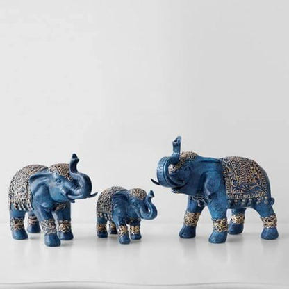 Mellanöstern Äkta Elefant Figurin | Veska Textur Blå