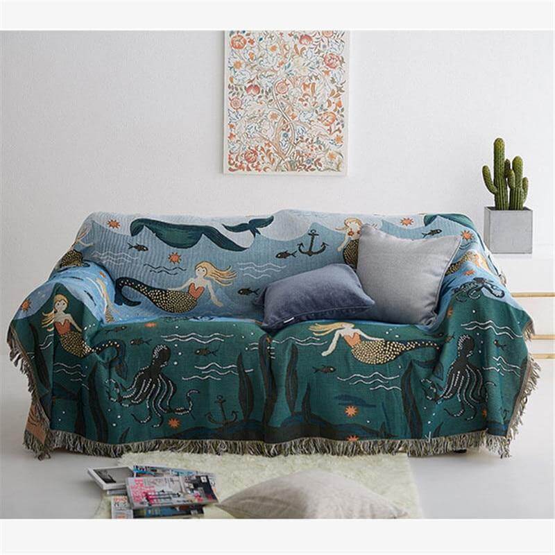 Mermaid Stickad Nordisk Filt | Veska