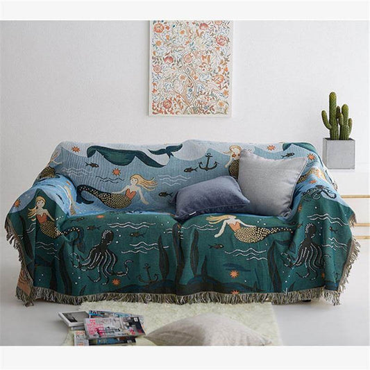 Mermaid Stickad Nordisk Filt | Veska