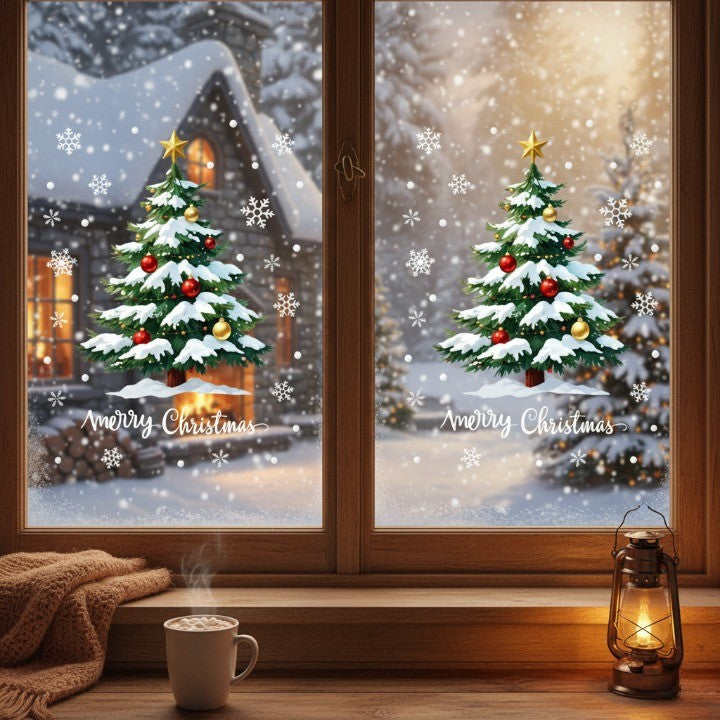 Merry Glow 3D Julgran Klistermärke | Veska