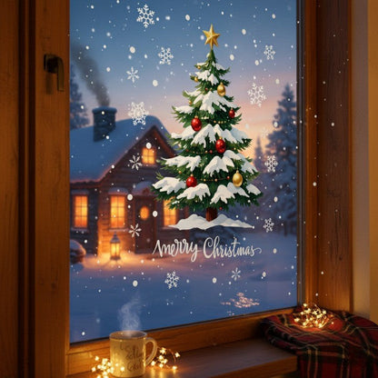 Merry Glow 3D Julgran Klistermärke | Veska