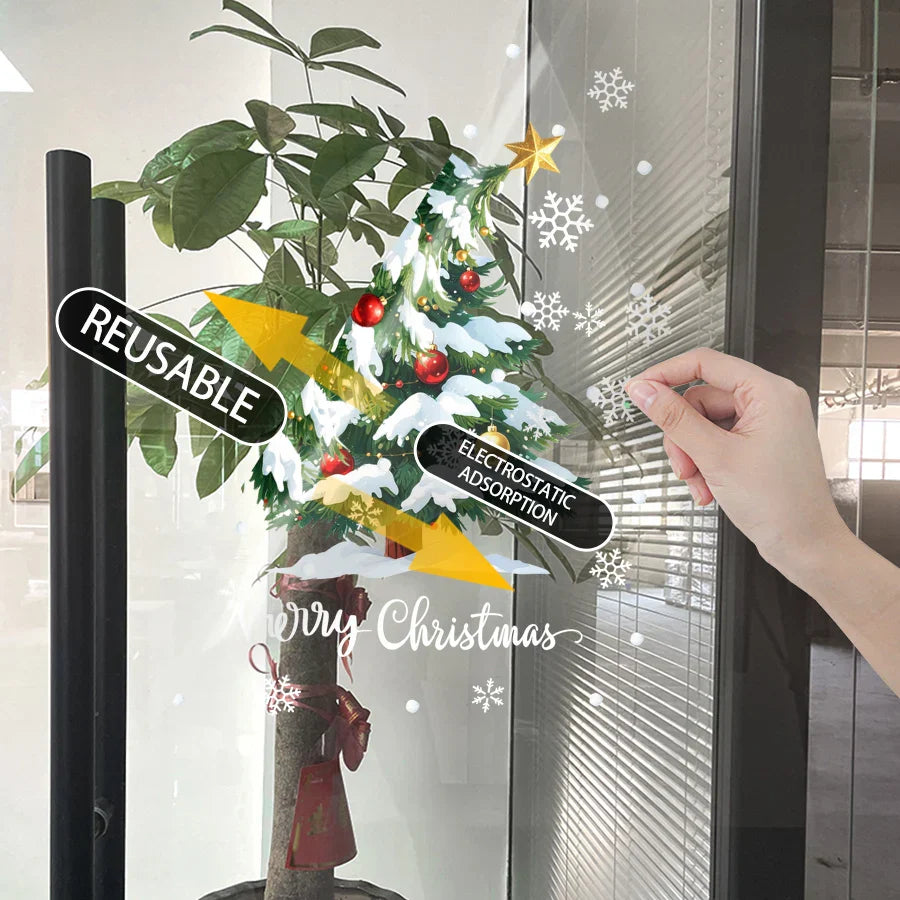 Merry Glow 3D Julgran Klistermärke | Veska