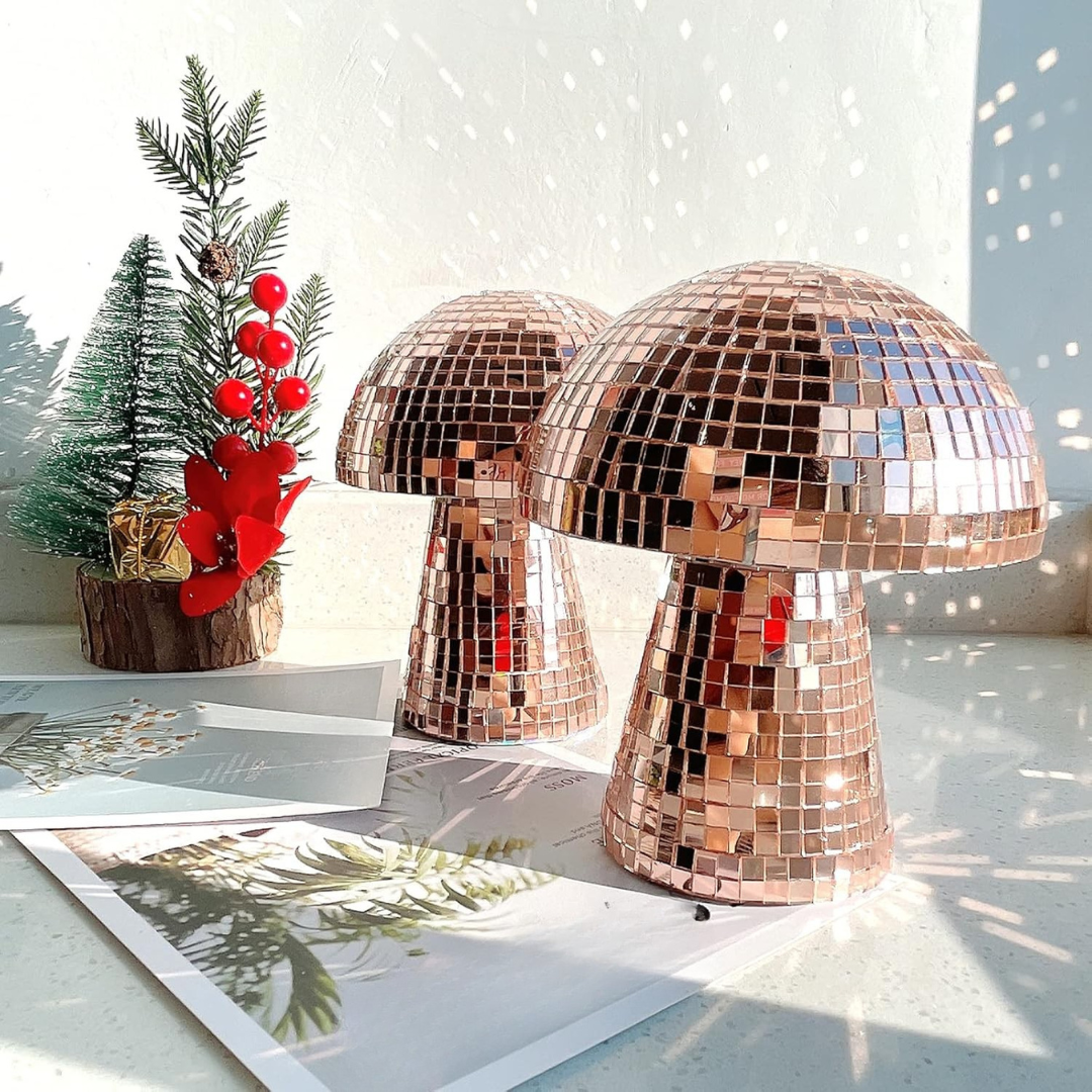 Metallisk Disco Bordslampa Svampdesign | Veska